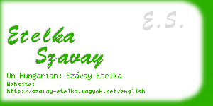 etelka szavay business card